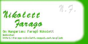 nikolett farago business card