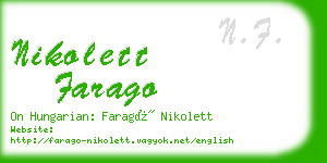 nikolett farago business card